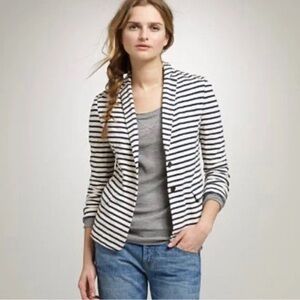 J Crew Striped Maritime Blazer